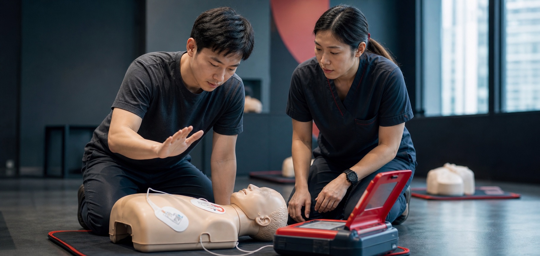 การฝึกใช้เครื่อง AED